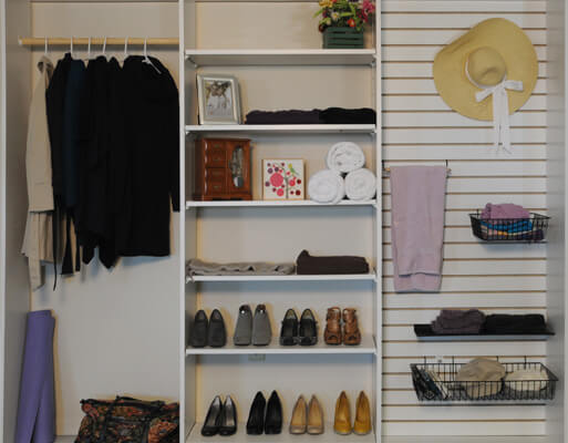 Slatwall Closet Storage