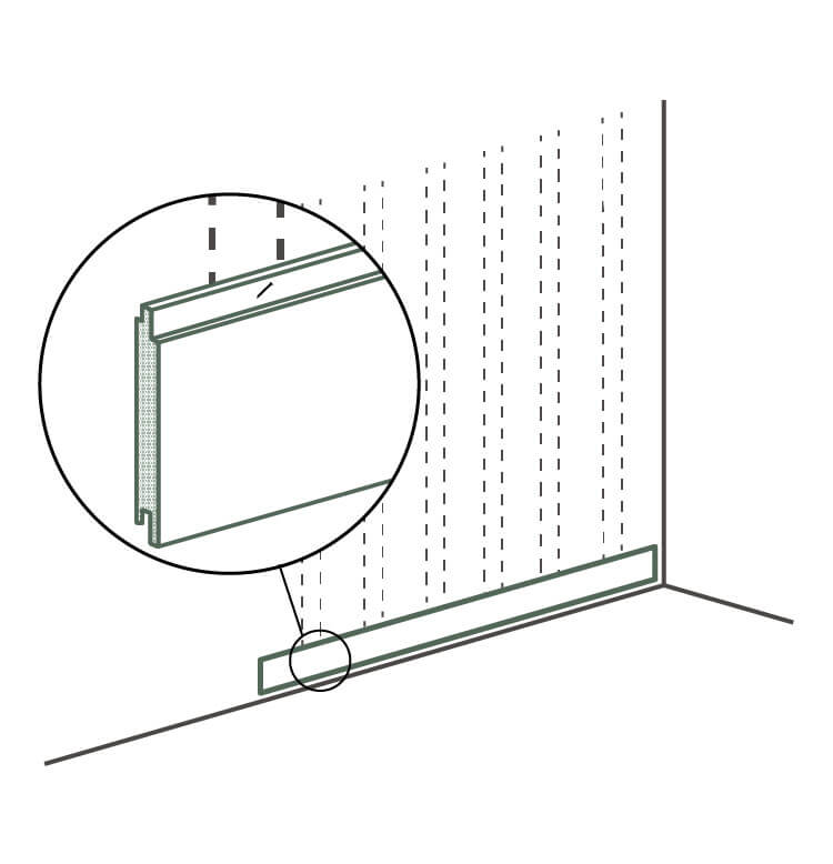 Install the first plank
