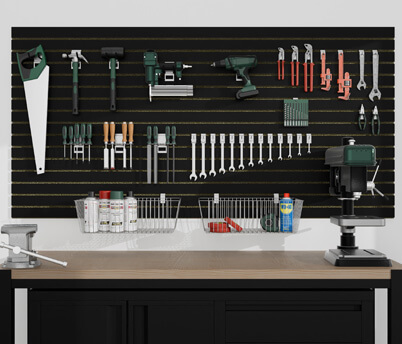 Garage Organization with Slatwall Thumbnail