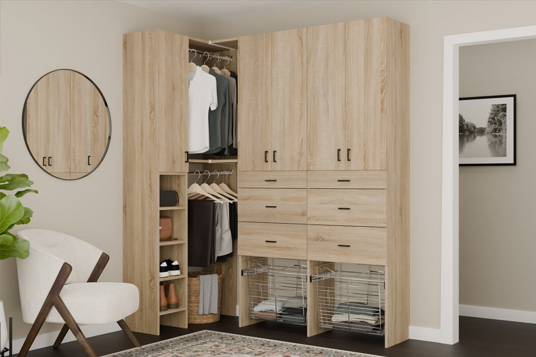 Coastal oak Storage Cabinet