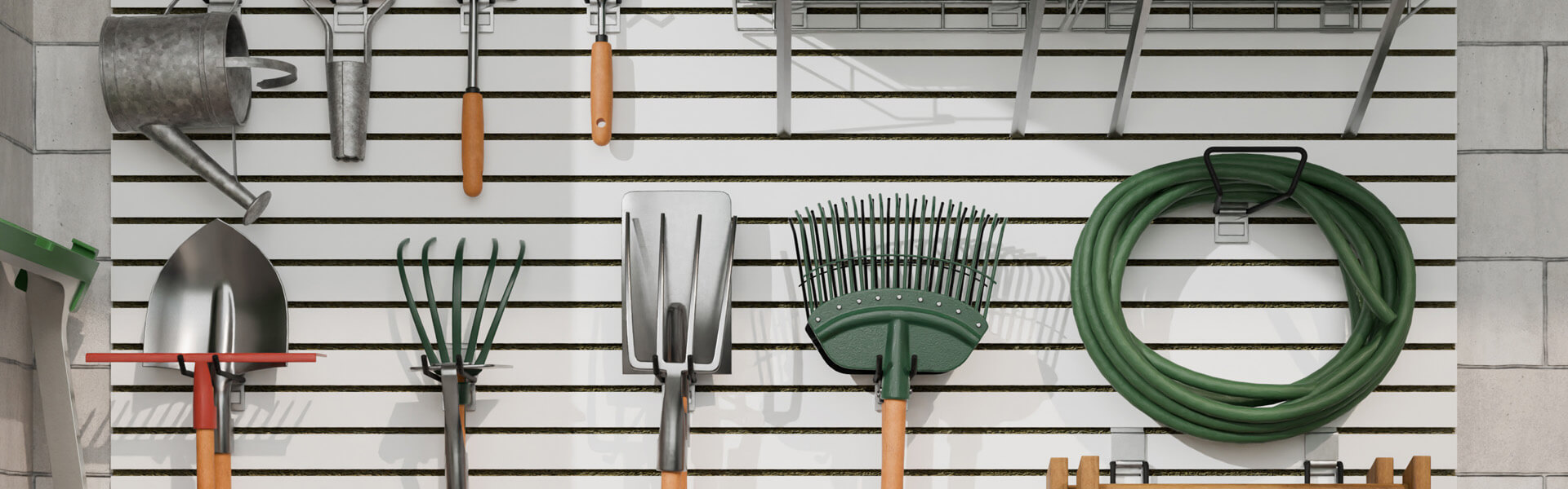 Dakota White Slatwall Garage Wall Storage