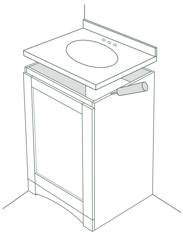 Install the vanity top