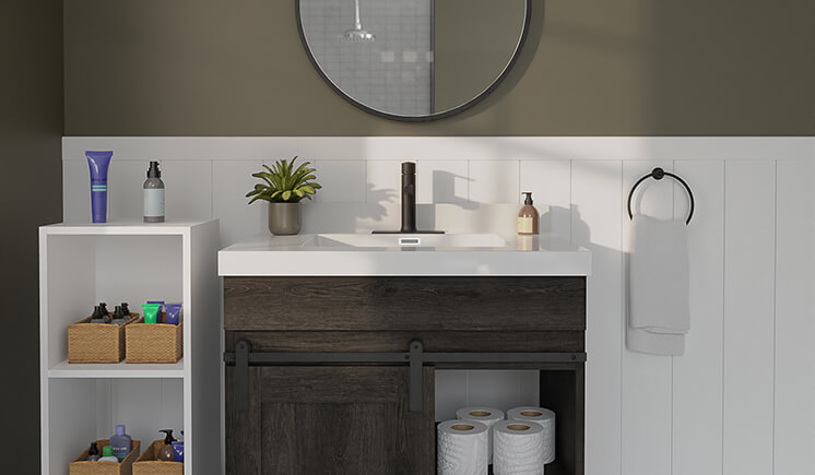 Dakota Vanity Moroe Charcoal Scene