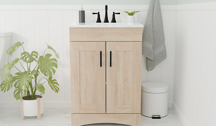 Dakota Vanity Moroe Charcoal Scene